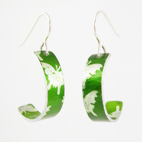 Green Butterflies Earrings