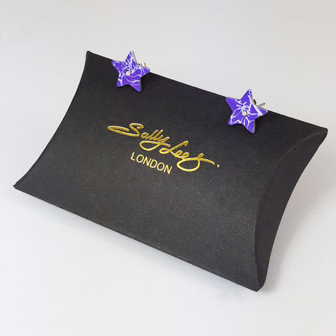 Purple Star Stud Earrings