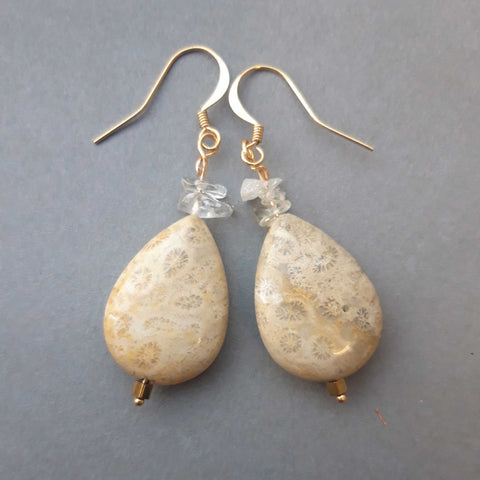 Earrings with Citrines