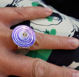 'New Dawn' exclusive contemporary silver and aluminum ring