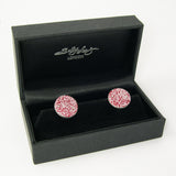 Sally Lees sterling silver cufflinks with Red aluminum Roses print