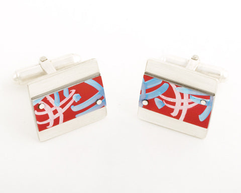 Red Mahjong Cufflinks