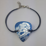 Guitar Pick Bracelet - Dragon in Blue
