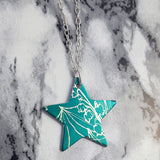 Birth Flower Pendant - May's Lily of the Valley in Green