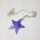 Birth Flower Pendant - August's Gladioli in Purple