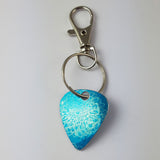 Blue Aster Guitar Pick Key Ring