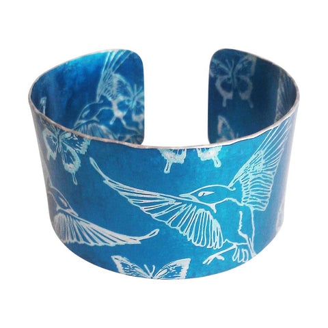 Blue Hummingbirds Cuff