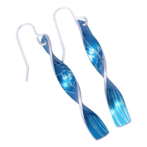 May's birth flower blue lily of the valley earrings