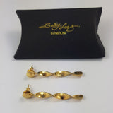 Gold-plated silver stud twist earrings