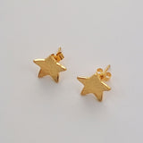 Gold-plated Silver Star Earrings