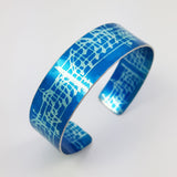 Blue Musical Notes Cuff