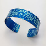 Blue Musical Notes Cuff