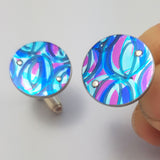 Blue and Pink 1950's inspired Cufflinks