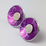 Birth Flower Earrings - April's Sweet Pea in Pink