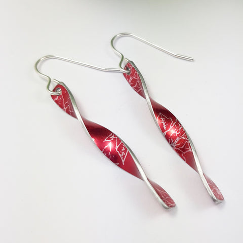 December Birth Flower Red Poinsettia Earrings