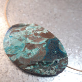 Ocean Jasper pendant with 24 carat gold filled neck wire