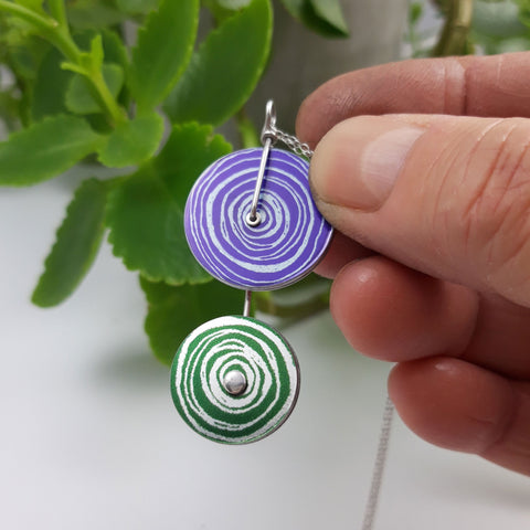 'New Dawn' Suffragette reversible Pendant