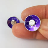 July's Birth Flower Larkspur Earrings