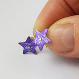 August Gladioli Birth Flower Earrings in Lilac