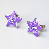 August Gladioli Birth Flower Earrings in Lilac
