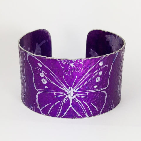 Magenta Butterflies Cuff