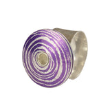 'New Dawn' exclusive contemporary silver and purple aluminum ring