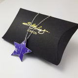 Birth Flower Pendant - August's Gladioli in Purple