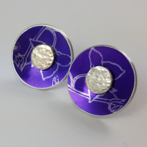 July's Birth Flower Larkspur Earrings