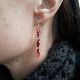 June's Birthflower - Red Roses Earrings
