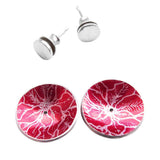 December's Birth Flower - Red Poinsettia Earrings