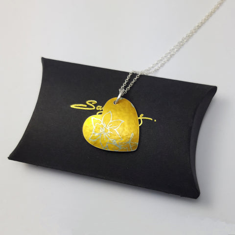 Birth Flower Pendant - March's Daffodil in Yellow