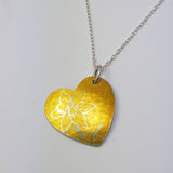 Birth Flower Pendant - March's Daffodil in Yellow