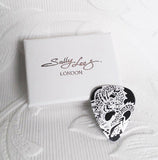 Black Chinese Dragon Guitar Pick with box by Sally Lees