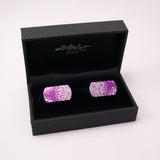 Magenta Aster aluminium and sterling silver Cufflinks