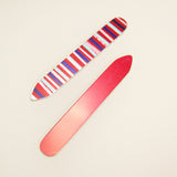 Red, White and Blue Pinstripe Collar Stays