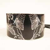Black Hummingbirds Corset Cuff hand made from aluminium printed by Sally Lees