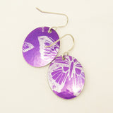 Purple Butterfly Earrings